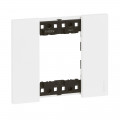 Plaque de finition Living Now Collection Les Blancs matière polymère 2 modules - finition Blanc