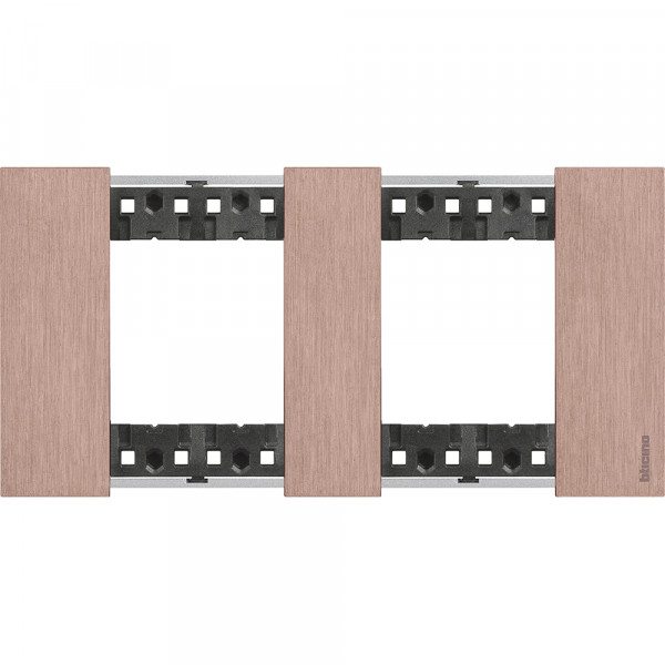 Plaque de finition Living Now Collection Les Sables matière zamak 2x2 modules - finition Cuivre