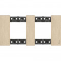 Plaque de finition Living Now Collection Les Blancs matière zamak 2x2 modules - finition Or