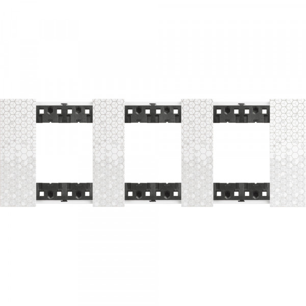 Plaque de finition Living Now Collection Les Blancs matière polymère 3x2 modules - finition Pixel