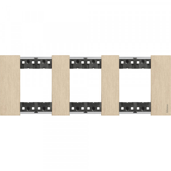 Plaque de finition Living Now Collection Les Blancs matière zamak 3x2 modules - finition Or
