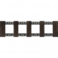 Plaque de finition Living Now Collection Les Noirs matière bois 4x2 modules - finition Noyer