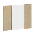 Plaque de finition Living Now Collection Les Blancs matière zamak 2 modules - finition Or