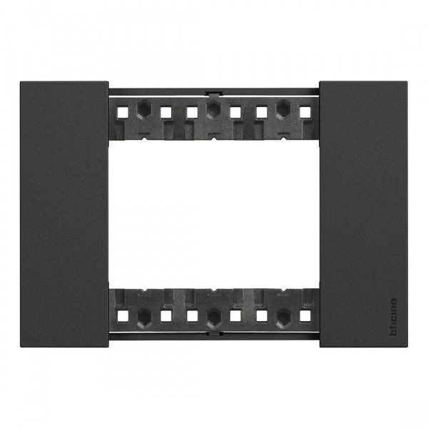 Plaque de finition Living Now Collection Les Noirs matière polymère 3 modules - finition Noir