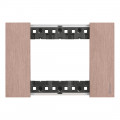 Plaque de finition Living Now Collection Les Sables matière zamak 3 modules - finition Cuivre