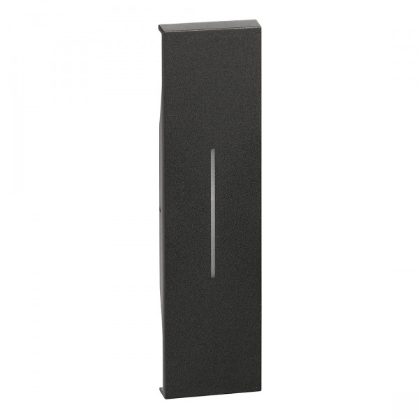 Enjoliveur Living Now pour commande d'éclairage standard ou lumineuse 1 module - noir mat