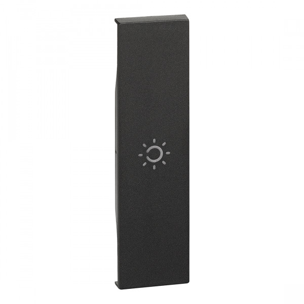 Enjoliveur living now avec symbole lumière myhome_up 1 module - noir