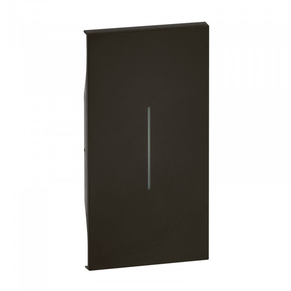 Enjoliveur Living Now pour commande d'éclairage standard ou lumineuse 2 modules - noir mat