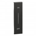 Enjoliveur Living Now avec symbole ON-OFF MyHOME_Up 1 module - noir mat