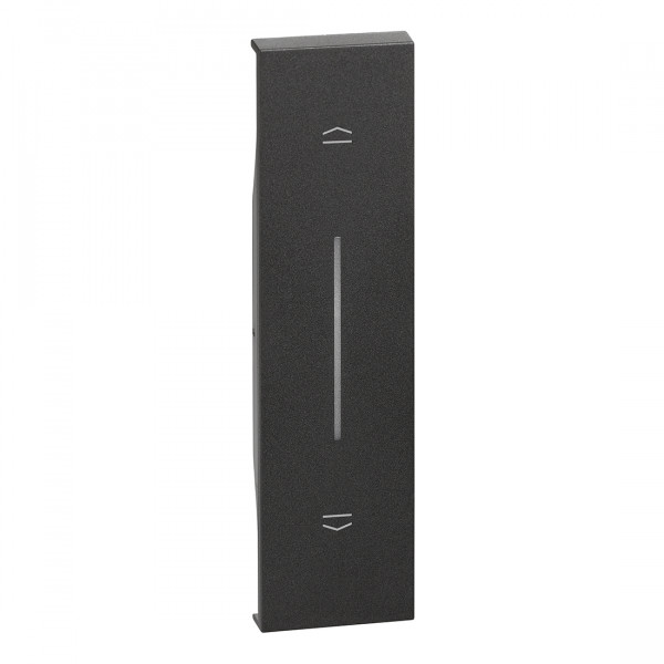 Enjoliveur Living Now pour poussoir de volets roulants et commande MyHOME_Up 1 module - noir mat