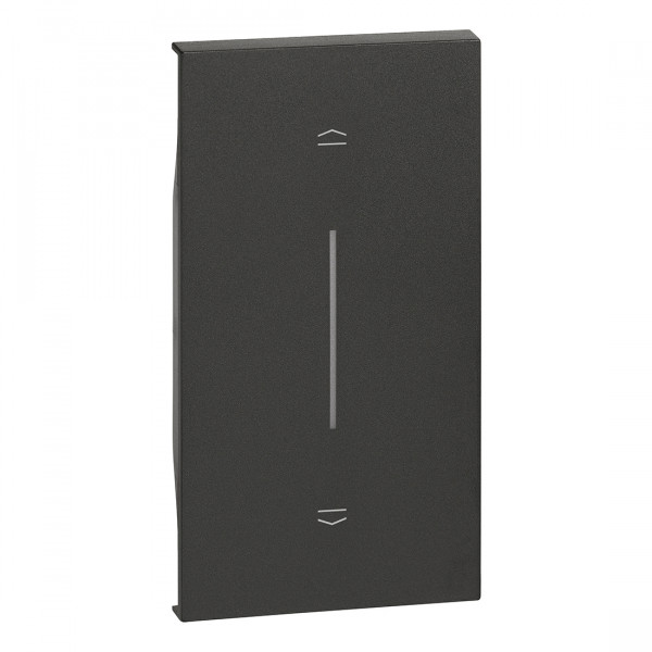 Enjoliveur Living Now avec symbole montée/descente MyHOME_Up 2 modules - noir mat