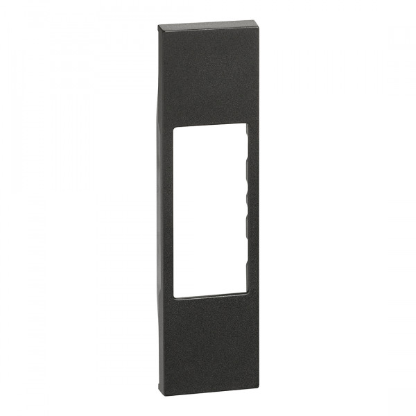 Plastron de finition Living Now pour toutes prises RJ45 , haut-parleurs et double RCA 1 module - noir mat