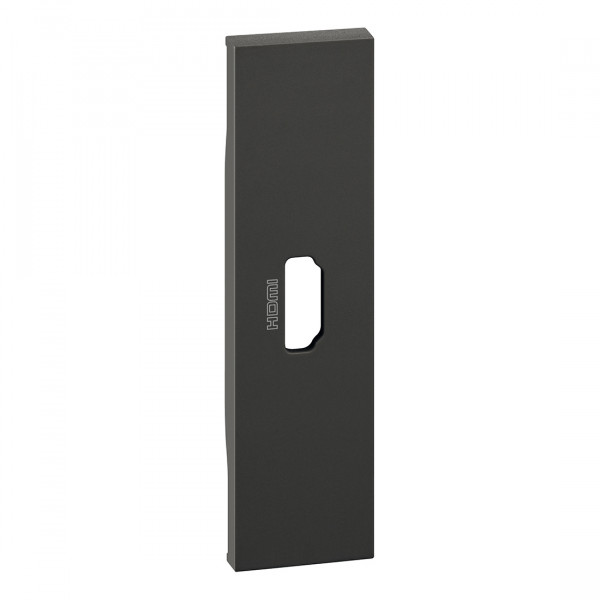 Enjoliveur Living Now pour prise HDMI préconnectorisée 1 module - noir mat