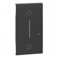 Enjoliveur 2 Modules Noir Mat Living Now With Netatmo pour Commande Départ/Arrivée