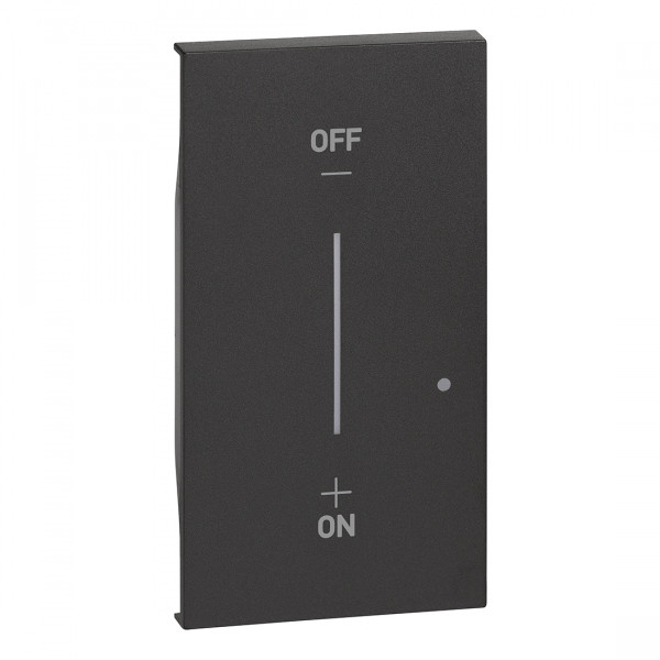 Enjoliveur 2 Modules Noir Mat Living Now With Netatmo pour Éclairage et Prise