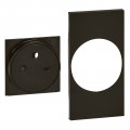 Enjoliveur Living Now pour prise de courant Surface 2 modules - noir mat