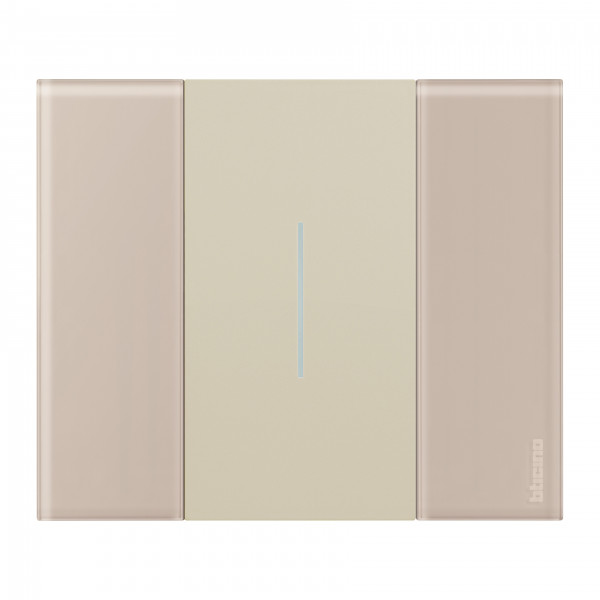 Enjoliveur Living Now pour commande d'éclairage standard ou lumineuse 2 modules - sable