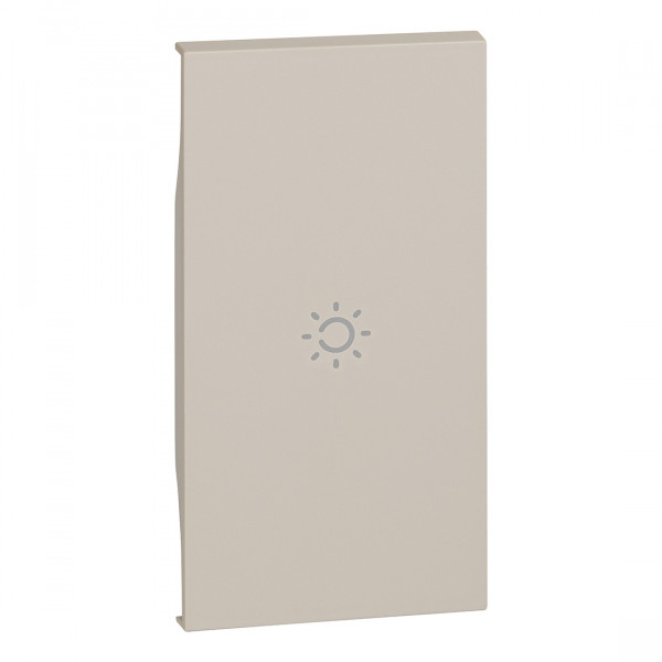 Enjoliveur Living Now avec pictogramme transparent rétroéclairable symbole lumière 2 modules - sable