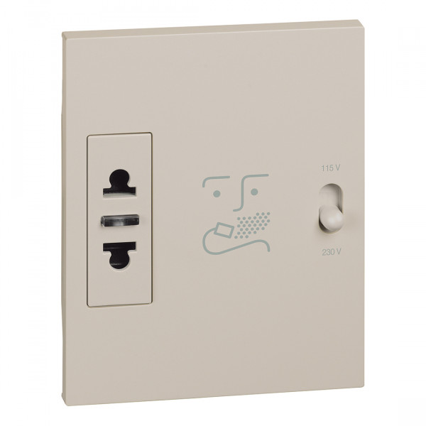 Prise rasoir Living Now avec enjoliveur sable- 3 modules