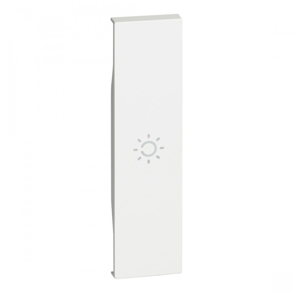 Enjoliveur living now avec symbole lumière myhome_up 1 module - blanc