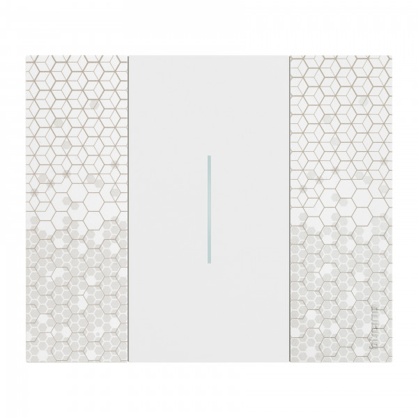 Enjoliveur Living Now pour commande d'éclairage standard ou lumineuse 2 modules - blanc