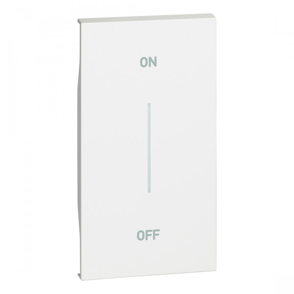 Enjoliveur Living Now avec symbole ON-OFF MyHOME_Up 2 modules - blanc