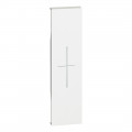 Enjoliveur Living Now avec symbole STOP MyHOME_Up 1 module - blanc