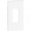 Plastron de finition Living Now pour toutes prises RJ45 2 modules - blanc