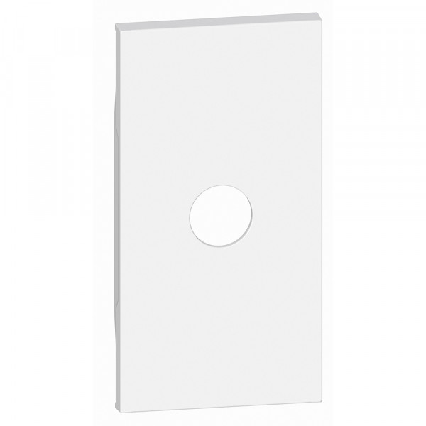 Enjoliveur Living Now BTicino Blanc – pour Prises TV Simple Mâle et Type F à Visser – 2 Modules