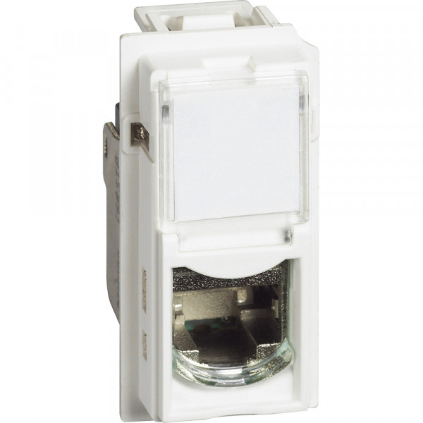 Prise RJ45 Catégorie 6 FTP Altège BTicino - Finition Neige, Pour Réseau Internet, TV, Téléphone