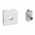 Prise télévision Bticino Livinglight Avec 3 enjoliveurs blanc, tech et anthracite 2 Modules
