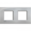 Bticino - plaque livinglight air métal monochrome 2+2 modules horizontal ou vertical - tech