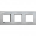Bticino - plaque livinglight air métal monochrome 2+2+2 modules horizontal ou vertical - tech