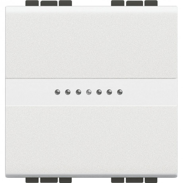 Interrupteur ou va et vient Bticino Living Light 16AX 250V~ - Blanc - 2 modules