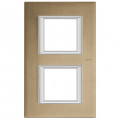 Plaque Axolute Bticino Titane - 2 x 2 modules entraxe 71 V