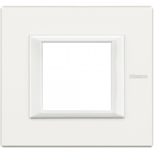Plaque Axolute Bticino Aluminium Blanc - 2 modules