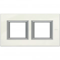 Plaque Axolute Bticino Blanc - 2 x 2 modules entraxe 71 H