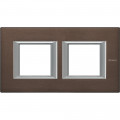 Plaque Axolute Bticino Bronze - 2 x 2 modules entraxe 71 H