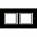 Plaque Axolute Bticino Nuit noire - 2 x 2 modules entraxe 71 H