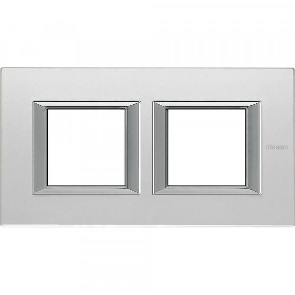 Plaque Axolute Bticino Mirroir dépoli - 2 x 2 modules entraxe 71 H