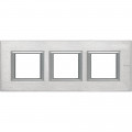 Plaque Axolute Bticino Chrome - 3 x 2 modules entraxe 71 H