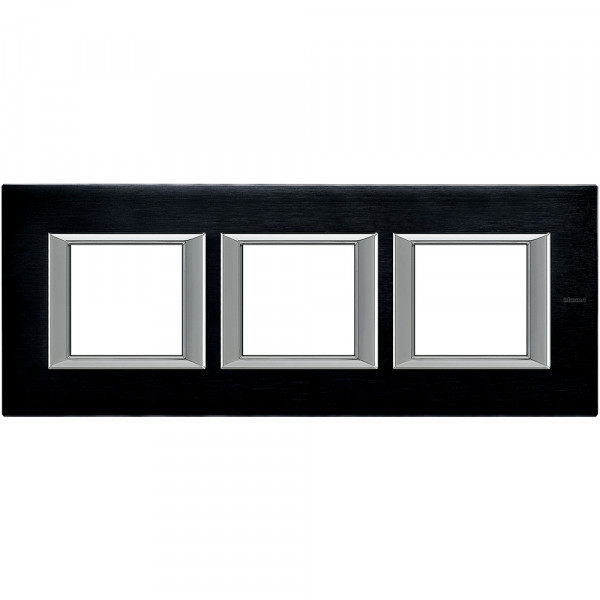 Plaque Axolute Bticino Anthracite - 3 x 2 modules entraxe 71 H