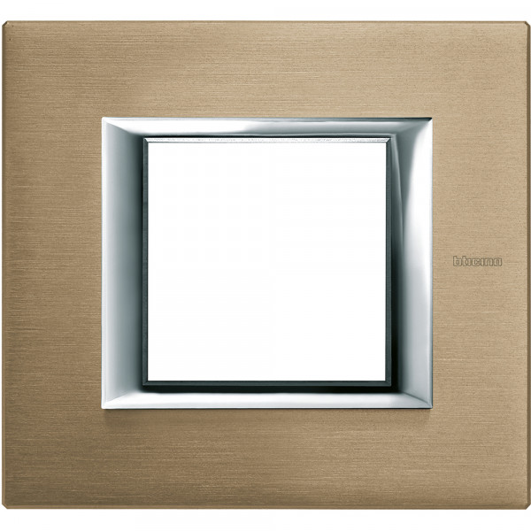 Plaque Axolute Bticino Titane - 2 modules