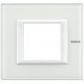 Plaque Axolute Bticino Verre Blanc - 2 modules