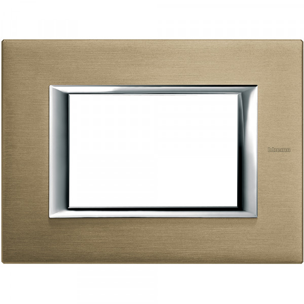Plaque Axolute Bticino Titane - 3 modules