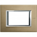 Plaque Axolute Bticino Titane - 3 modules