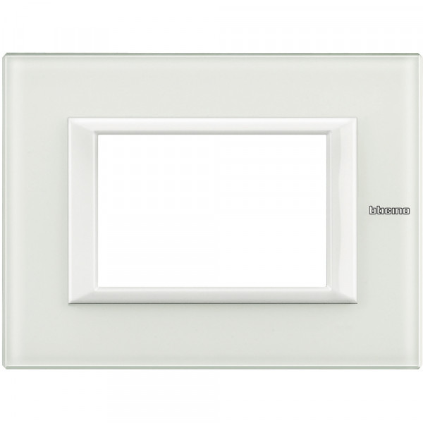 Plaque Axolute Bticino Verre Blanc - 3 modules