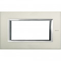 Plaque Axolute Bticino Aluminium naturel - 4 modules