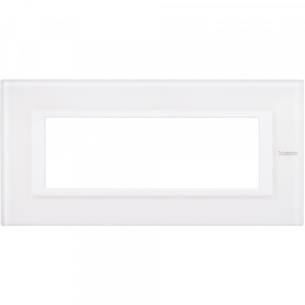 Plaque Axolute Bticino Verre Blanc - 6 modules