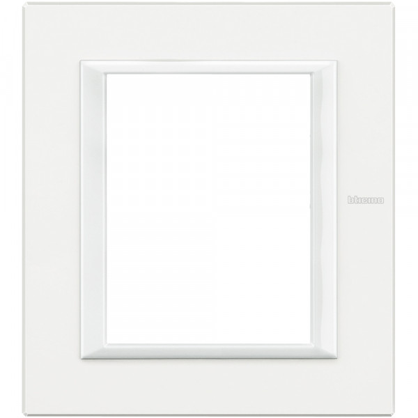 Plaque Axolute Bticino Aluminium Blanc - 3 + 3 modules